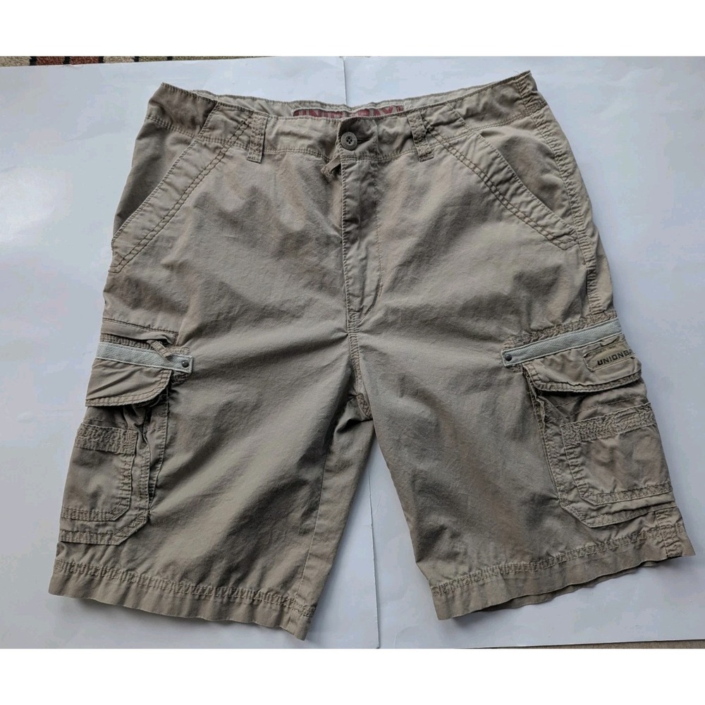UnionBay Shorts Mens 38 Beige Cargo Utility Hiking Extra Pockets
